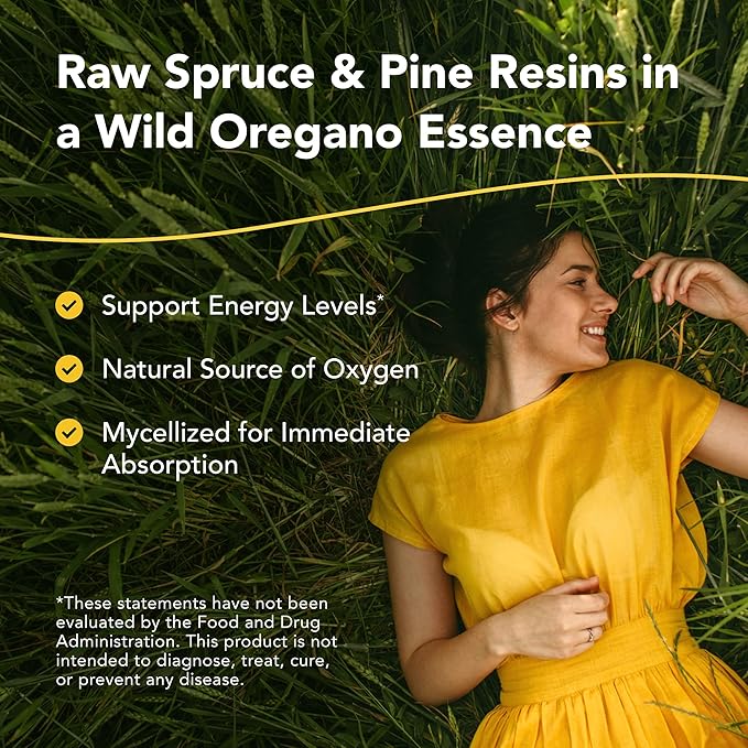NORTH AMERICAN HERB & SPICE O2rega - 8 oz - Natural Source of Oxygen - Supports Energy Levels - P73 Oregano, Spruce & Pine - Mycellized for Maximum Absorption - Non-GMO - 16 Servings