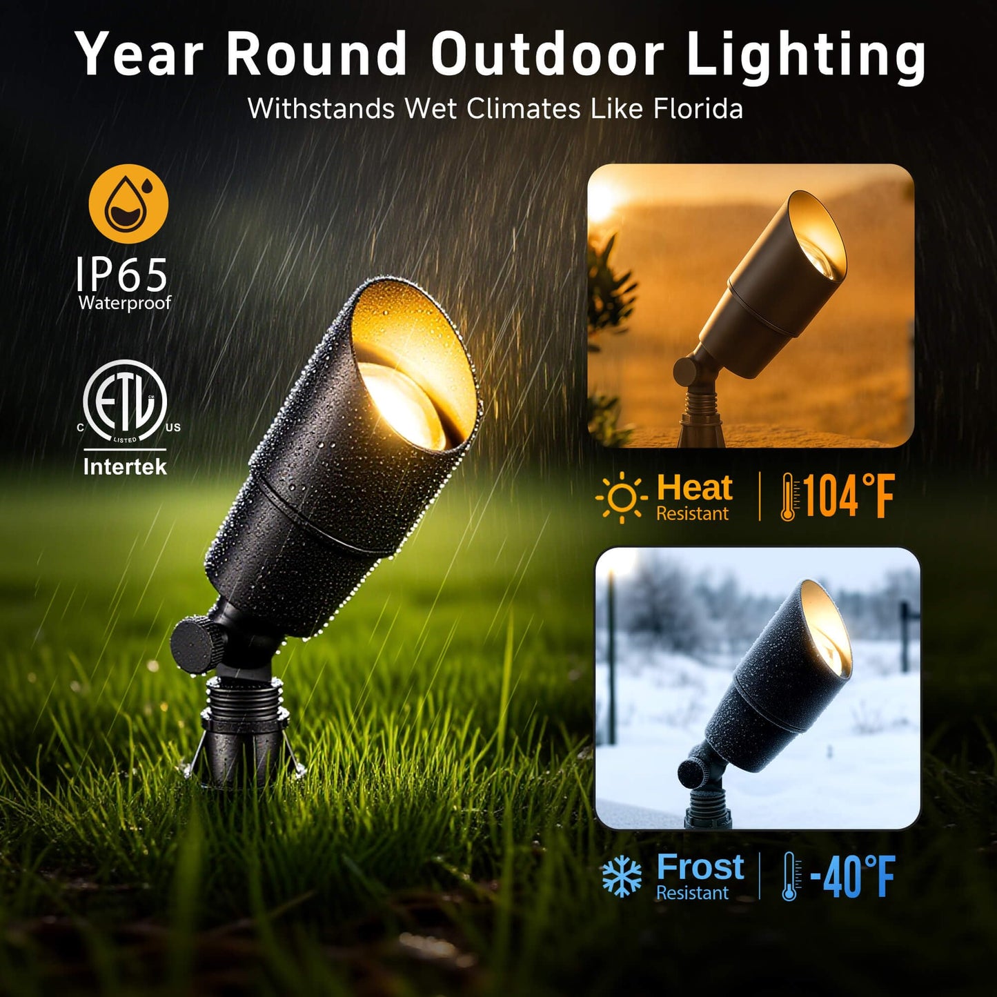 Gardenreet Landscape Spotlights - Brass Led Uplight 12V, Ip65 Waterproof, Black, 1 Pack (Bulb Not Included), Model 2101