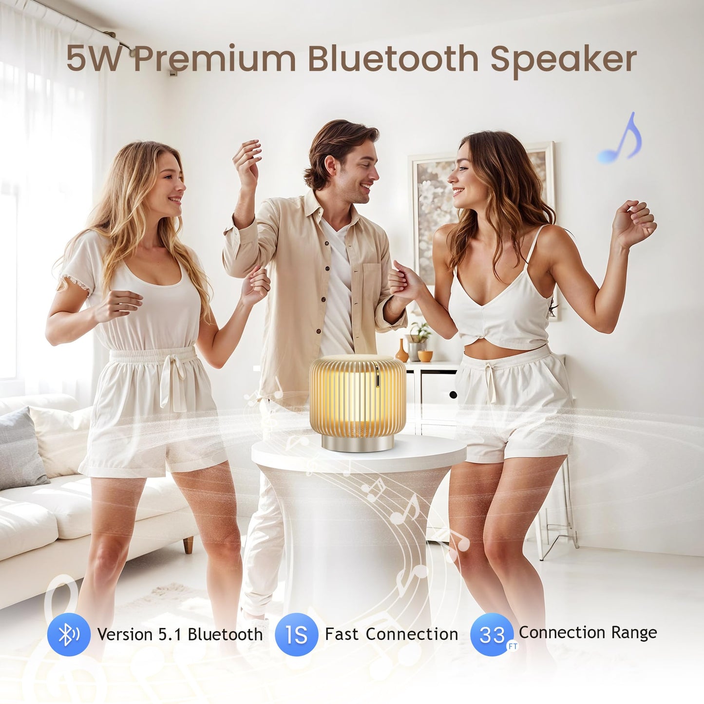 【Upgraded】 White Noise Sound Machine Bluetooth Speaker for Adults Kids 26 Soothing Sounds Dimmable Night Light 4 Timers Memory Function Brown Noise Baby Home Office Sleep Therapy Gift