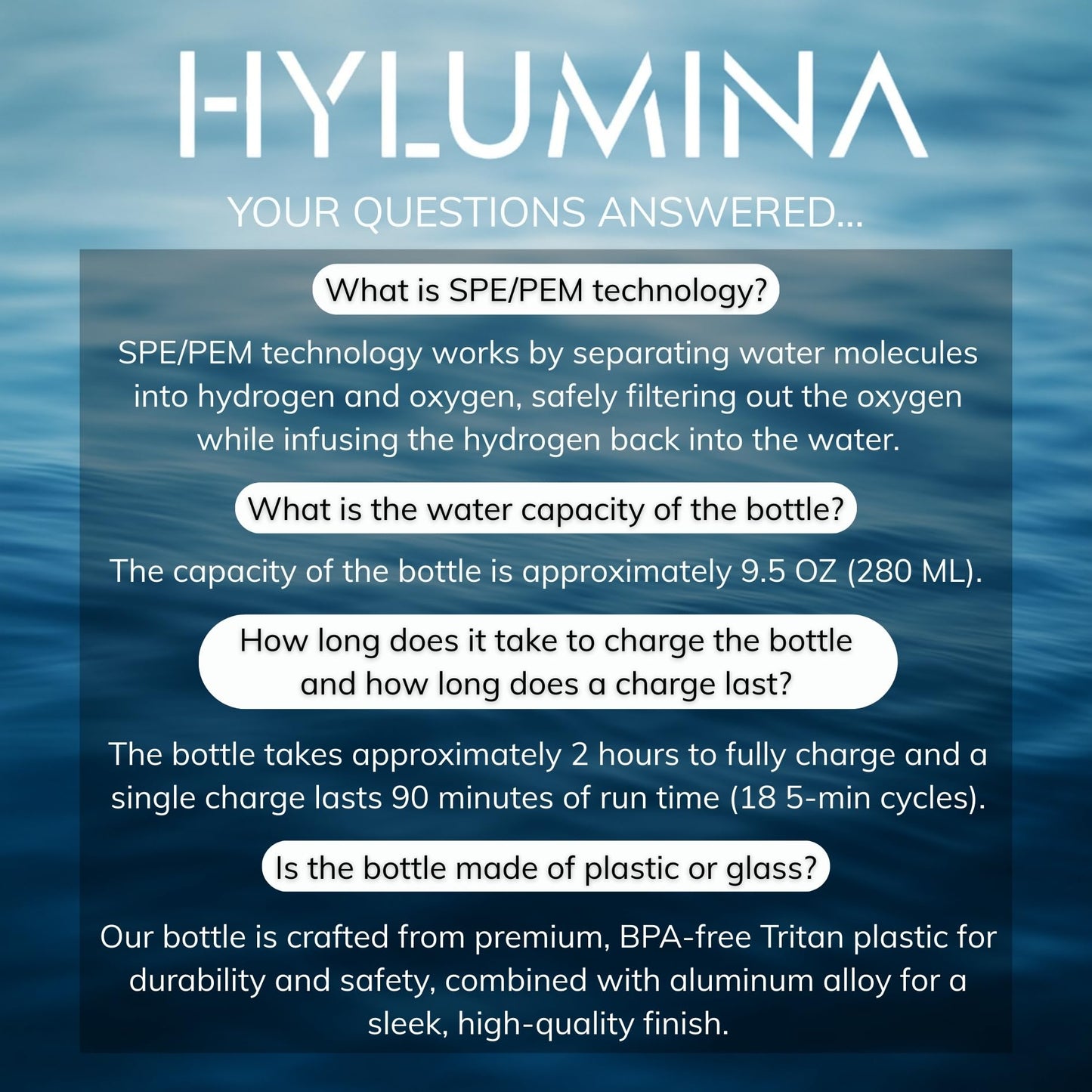 Hydrogen Water Bottle Generator – Upgrade 6400ppb H₂ – SPE/PEM Tech – Portable 9.5oz Molecular Hydrogen Water Machine – BPA-Free, Rechargeable – Gift for Husband, Wife, Family, Friends, Travel