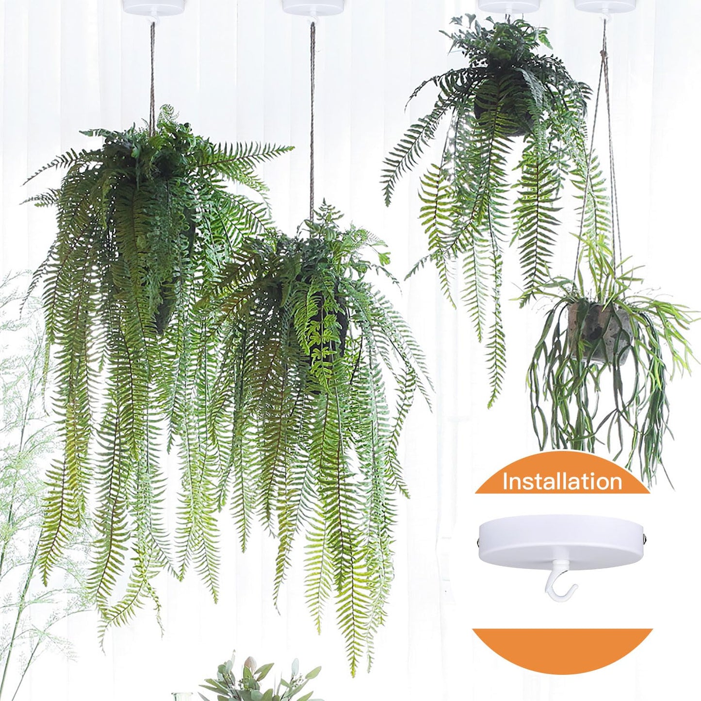 Helunsi Ceiling Canopy Kit - 4-3/4 White Aluminum Chandelier Plate, Rated 20Lbs, Includes Hook, Pack Of 1