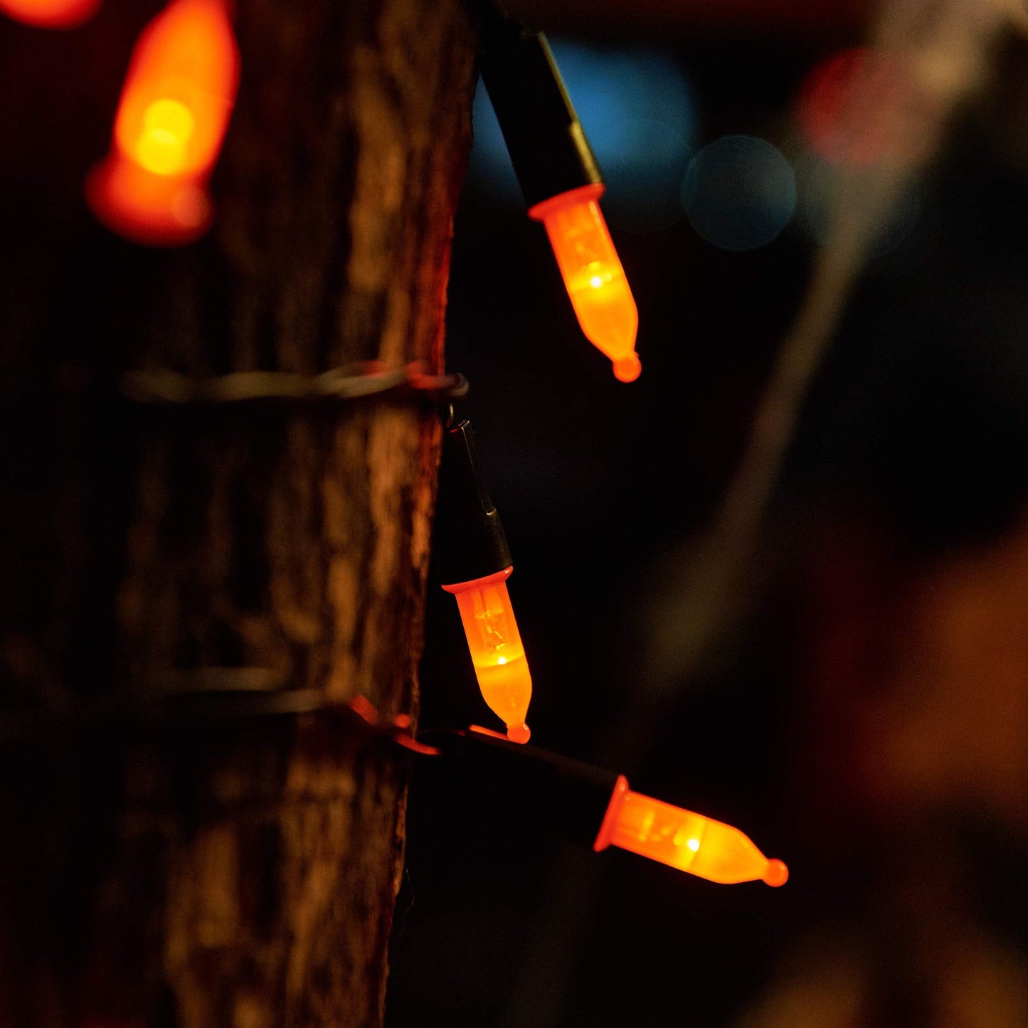 Twinkle Star Orange Halloween String Lights  2 Pack Total 100 Led 32Ft Battery Operated String Light Waterproof Tree Lights With 8 Lighting Modes Indoor Outdoor Patio Garden Halloween Decorations