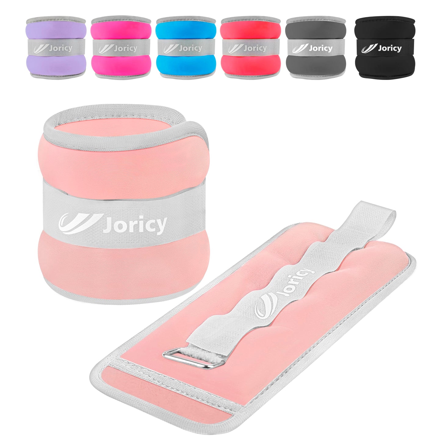 Ankle Weights, Wrist Leg Arm Weights for Women Men Kids with Adjustable Straps, Strength Training Weighted for Jogging, Running, Walking, Fitness, Gym Workout - 1LBS Pair (0.5 LB Each Weight), Light