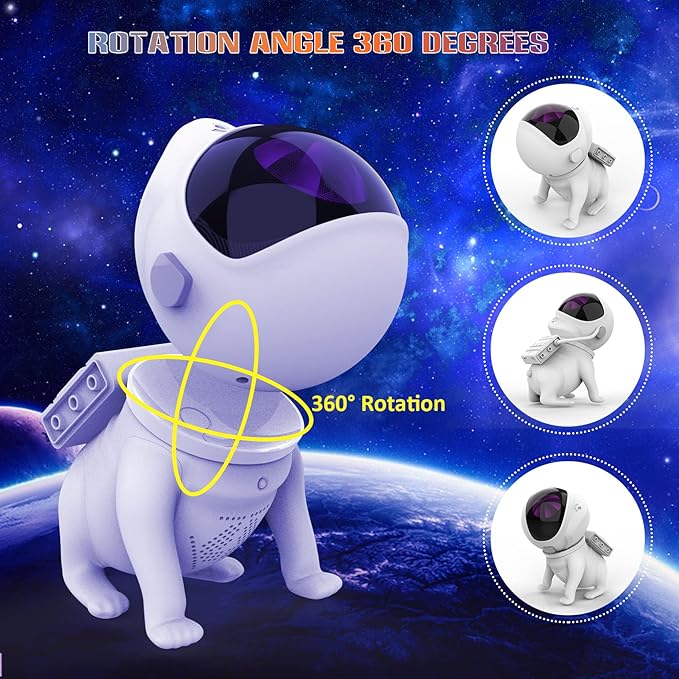Star Projector,Galaxy Projector for Bedroom,Space Dog Projector with Bluetooth Speaker,21 Color Modes,White Noise,Remote & App Control,Night Light for Kids Adults Game Room Theater Ceiling Decor