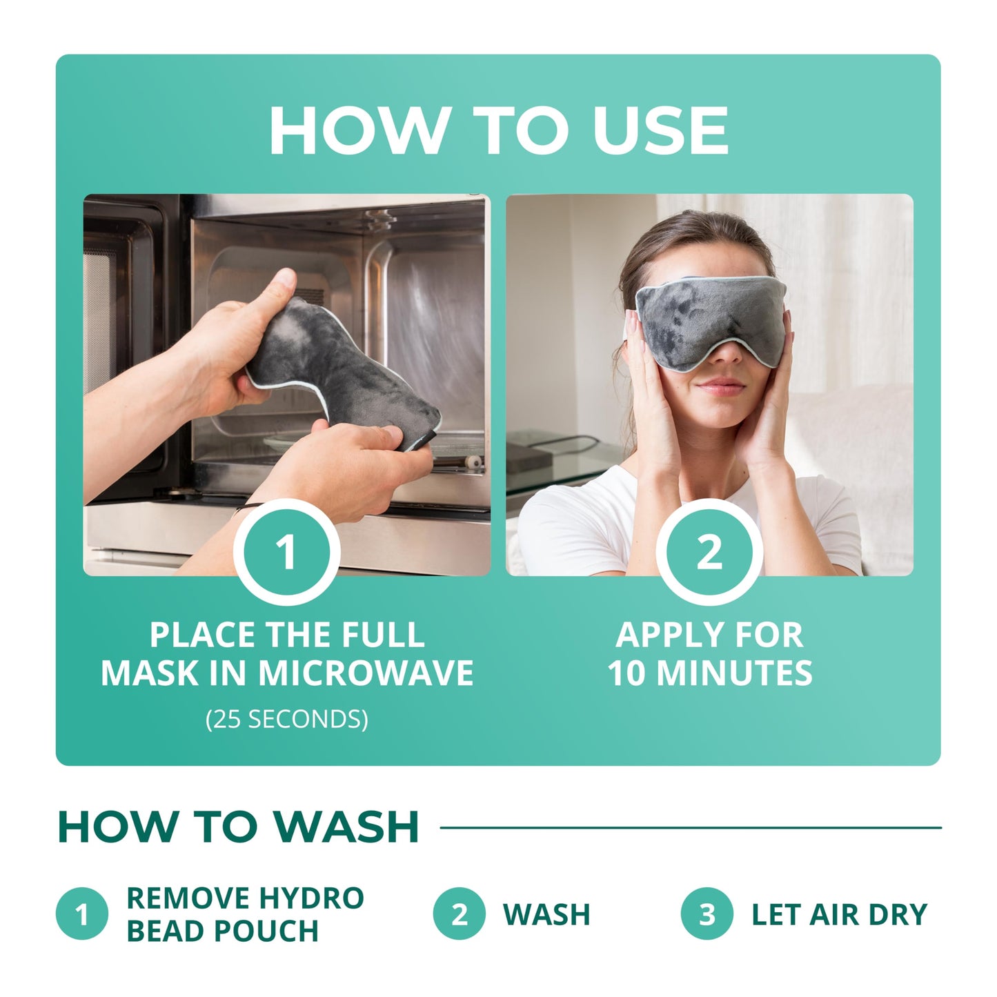 MyHalos® Heated Eye Mask for Dry Eyes - Steam Warm Compress for Eyes - Remove Styes, Chalazion Therapy Warming and Heating Pad Hot Compress - Moist Heat Mask for Blepharitis & MGD - FSA|HSA Eligible