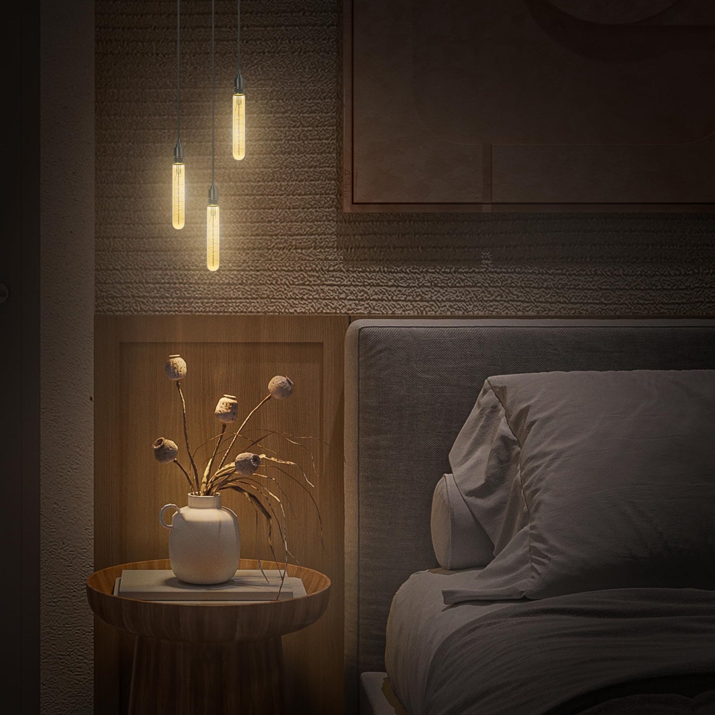 Feit Electric LED T10L Light Bulb - 40W Equivalent, 200 Lumen, 2100K Soft White, Dimmable, Amber Glass, 1 Pack