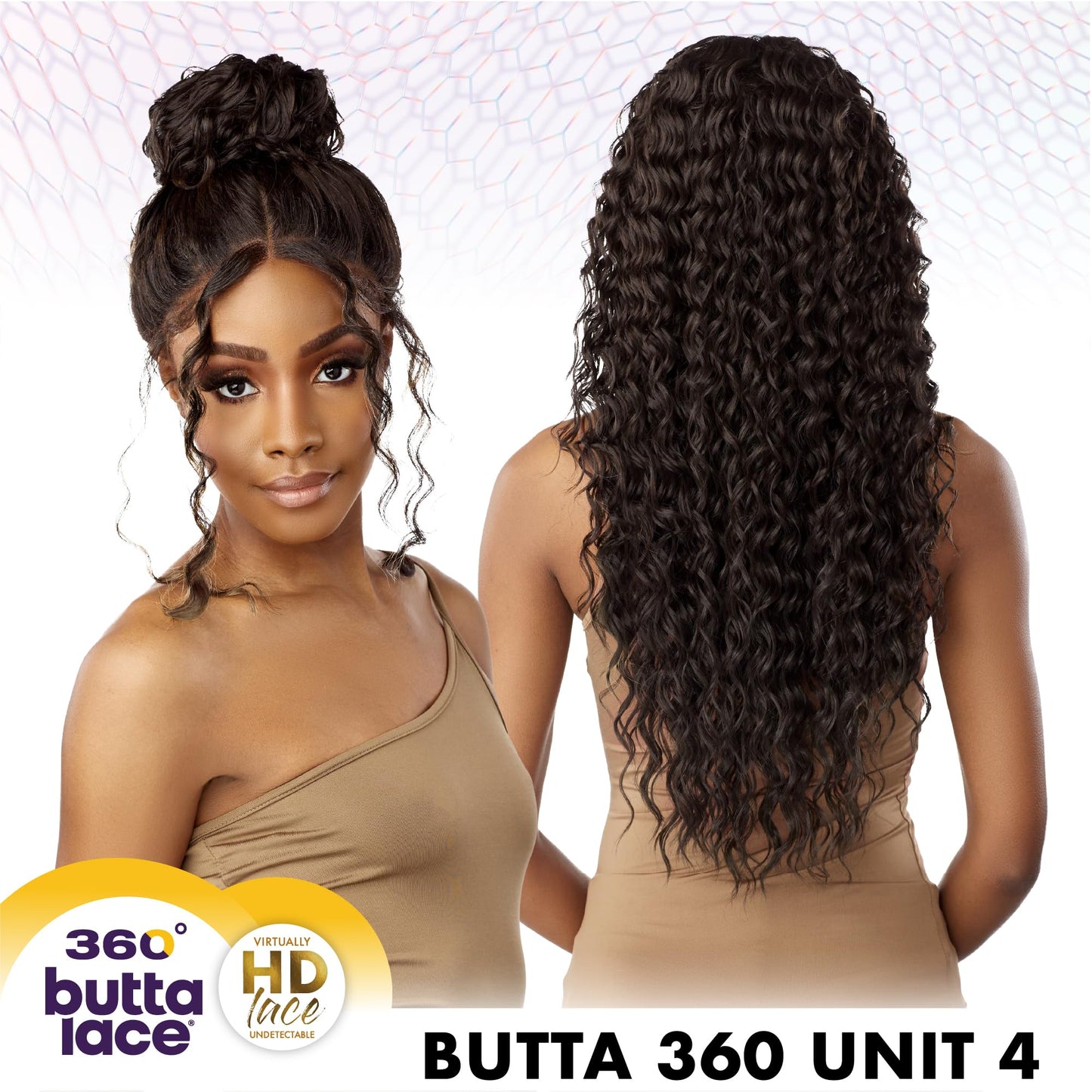 Sensationnel Butta 360 Lace Wigs - Unit 4 Wider Parting 360 Degree Lace Glueless Synthetic Preplucked Hairline (CH27)
