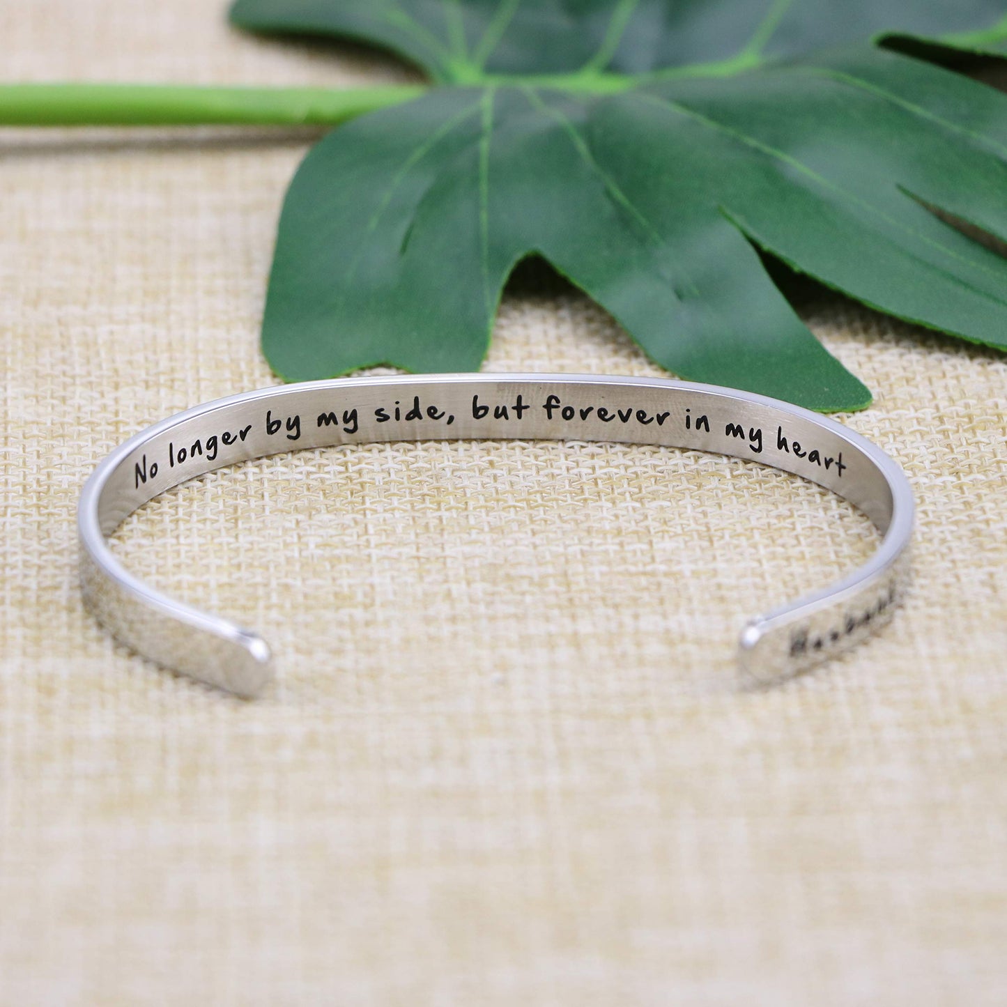 JoycuFF Memorial Gifts for Loss of Husband Personalized Sympathy Bracelets Jewelry for Her Women Loss of Loved One Remembrance M