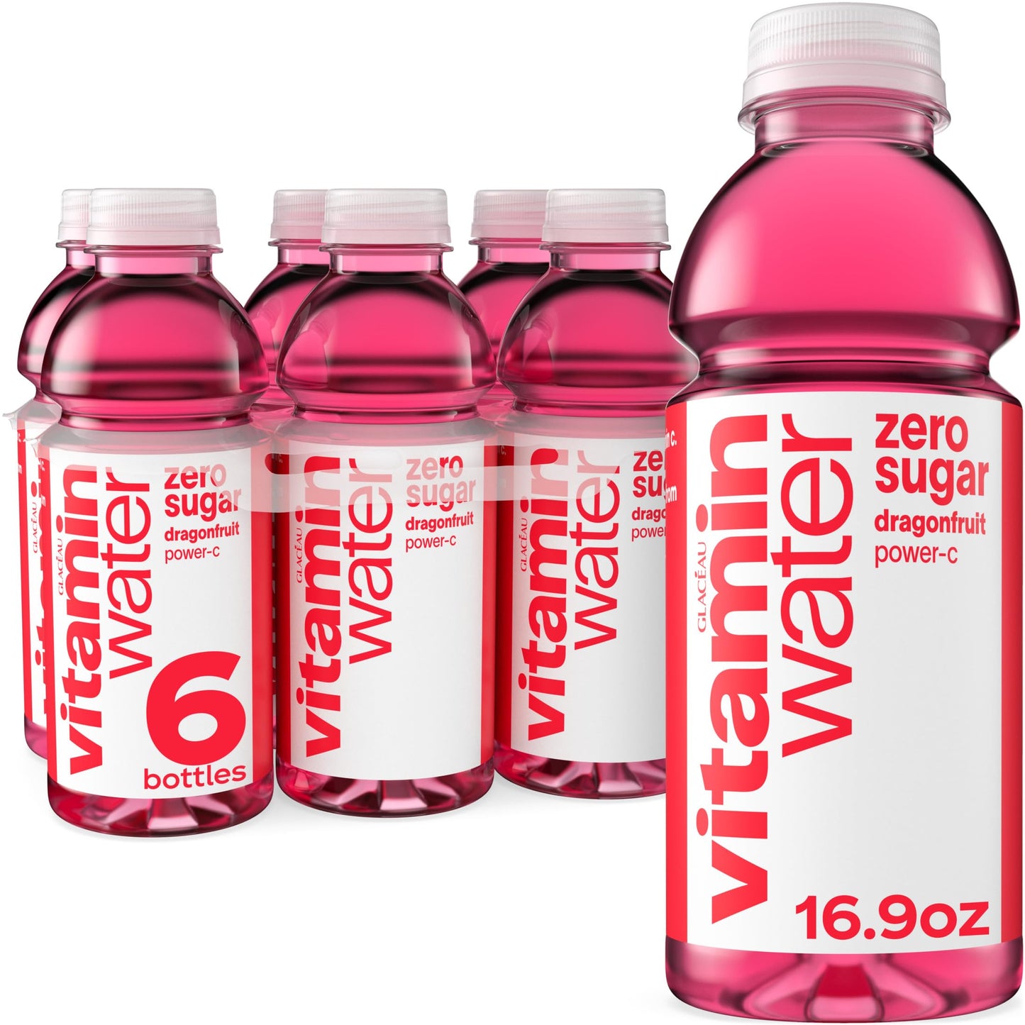 Vitaminwater Zero Power C Bottles, 16.9 fl oz, 6 Pack