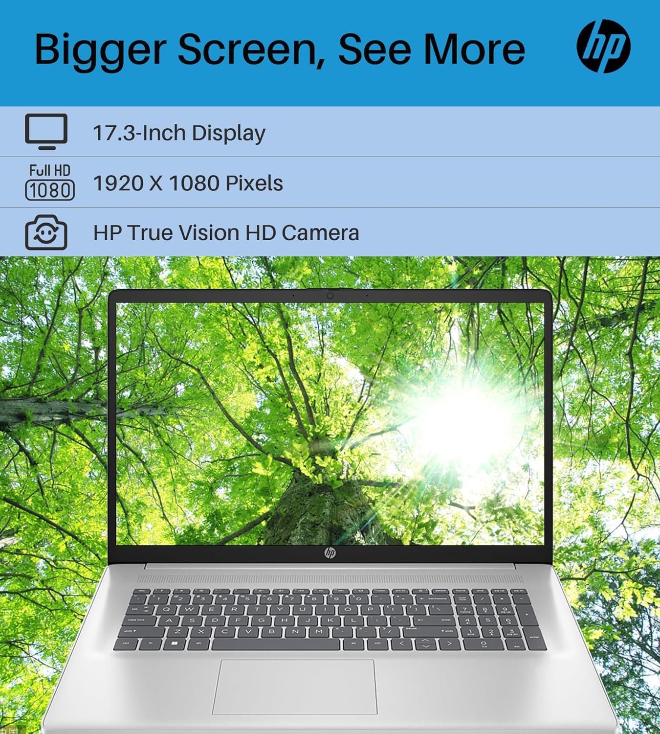 Hp Essential 17.3 Fhd Laptop, Intel Core I3-1215U, 16Gb Ram, 1Tb Pcie Ssd, Numeric Keypad, Webcam, Wi-Fi, Hdmi, Windows 11 Home,