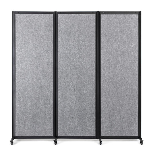 Strongbird Room Partition,Office Divider,Portable Commercial Screen Dividers,Privacy Partition Separator,Classroom School Dividers,6'4"L* 6'7"H,3 Panel,Light Grey