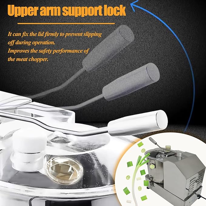 Food Processor Electric Vegetable Chopper Meat Grinder 9L Stainless Steel Vegetable Blender Meat Cutter Adjustable Speed Commercial Food Chopper 110V