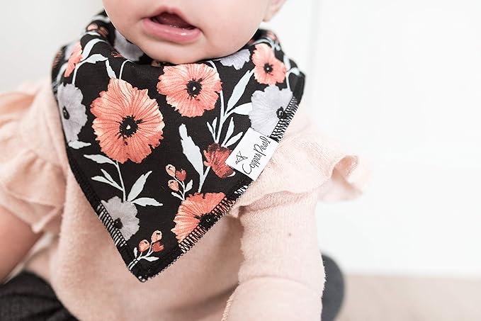 Copper Pearl Baby Bandana Drool Bibs for Drooling and Teething 4 Pack Gift Set “Dot