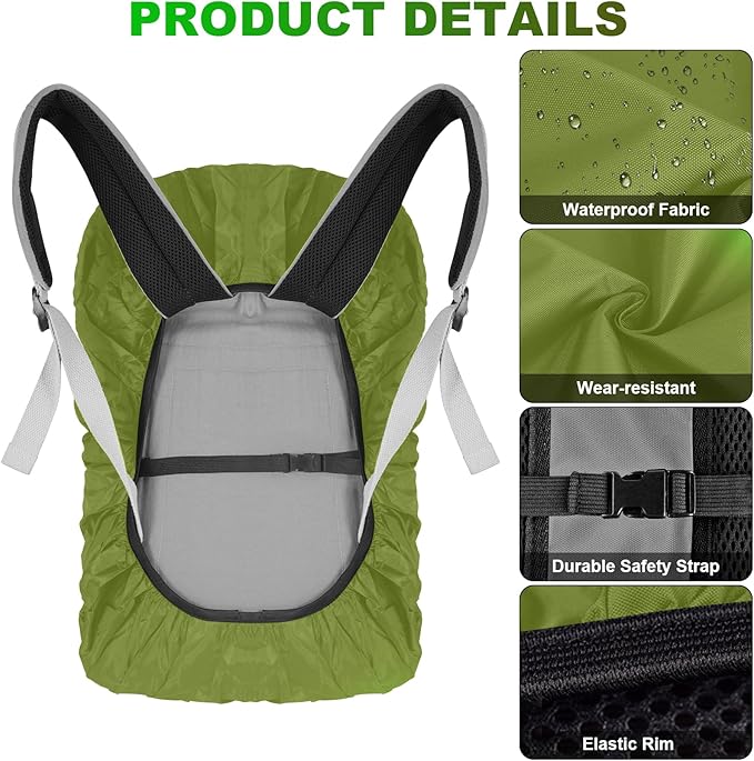 LAMA 2 Pack Waterproof Rain Cover for Backpack, Reflective Rucksack Rain Cover for Anti-dust/Anti-Theft/Bicycling/Hiking/Camping/Traveling/Outdoor Activities