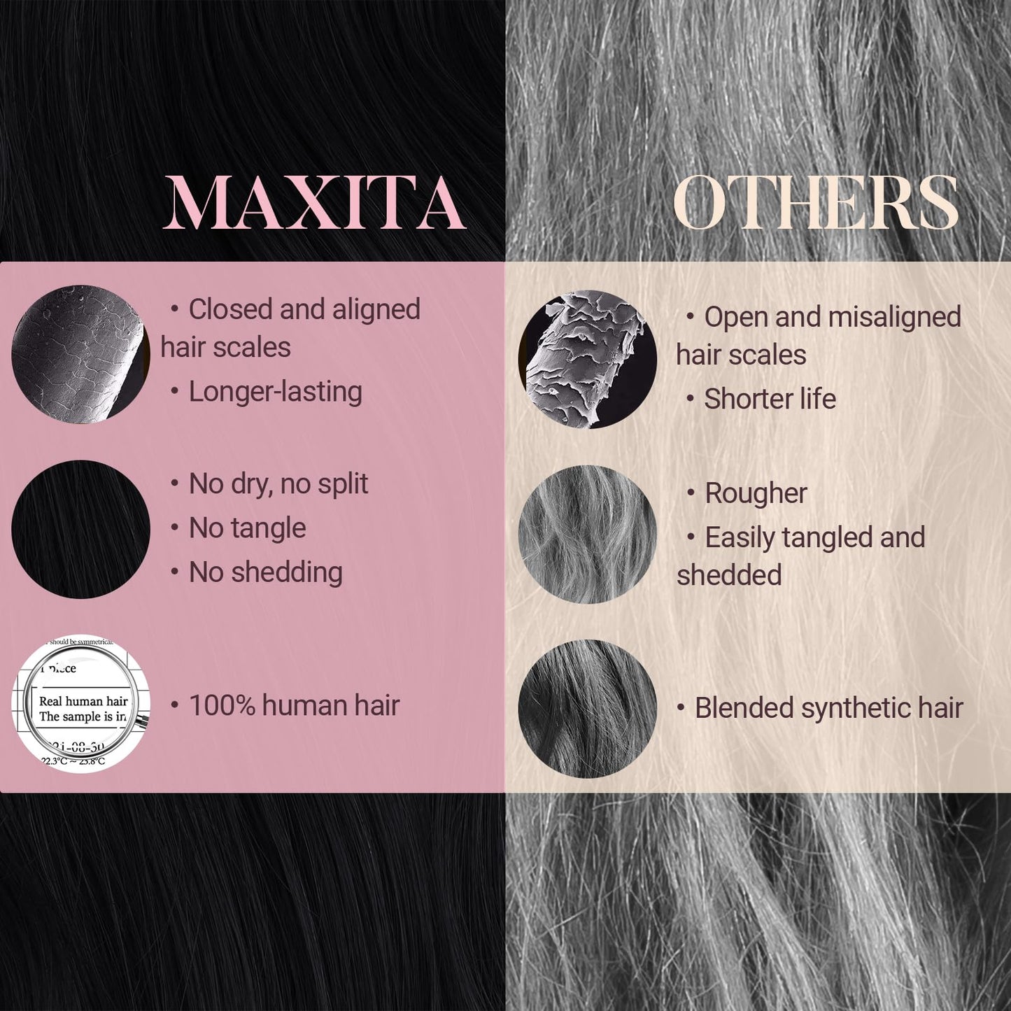 MAXITA Real Human Hair Extensions, 12 Inch Jet Black 80g 7pcs, Remy Straight Clip in Natural Hair for Woman