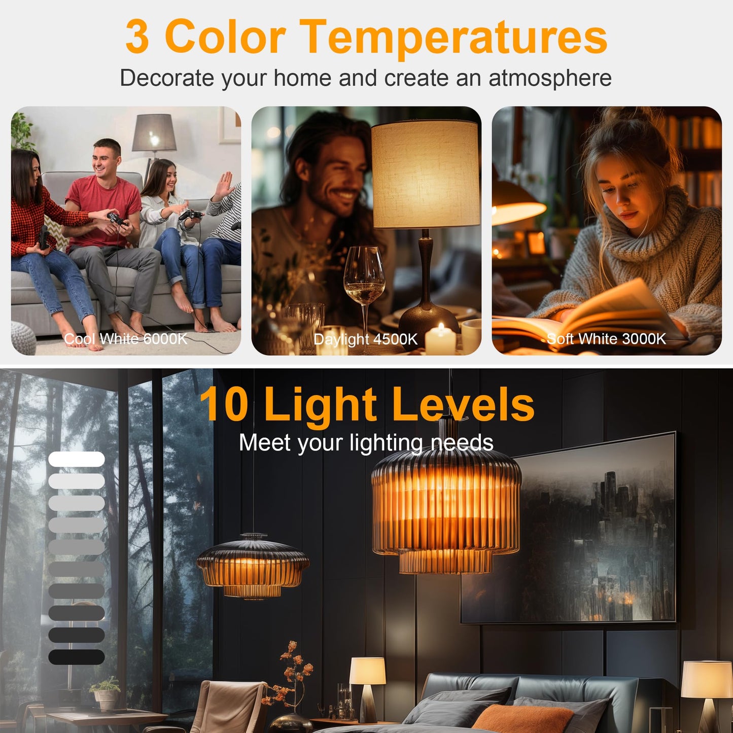 Rechargeable Battery Operated Light Bulbs, E26 Screw in (Magnetic Detachable) Light Bulb for Lamps with Remote Control Dimmable＆Timer, Wireless Puck Emergency Lamp for Non-Hardwired Wall Sconce