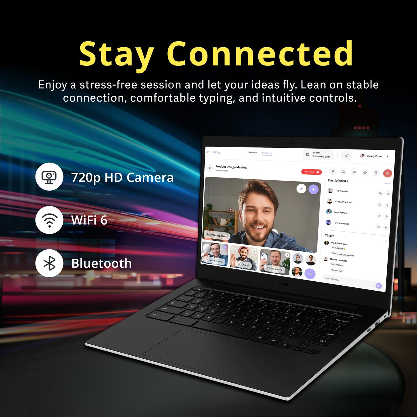 Samsung Galaxy Chromebook Go 14 Led Hd Laptop, Intel Celeron N4500, 4Gb Lpddr4X, 288Gb Storage (128Gb Emmc+160Gb Docking Station