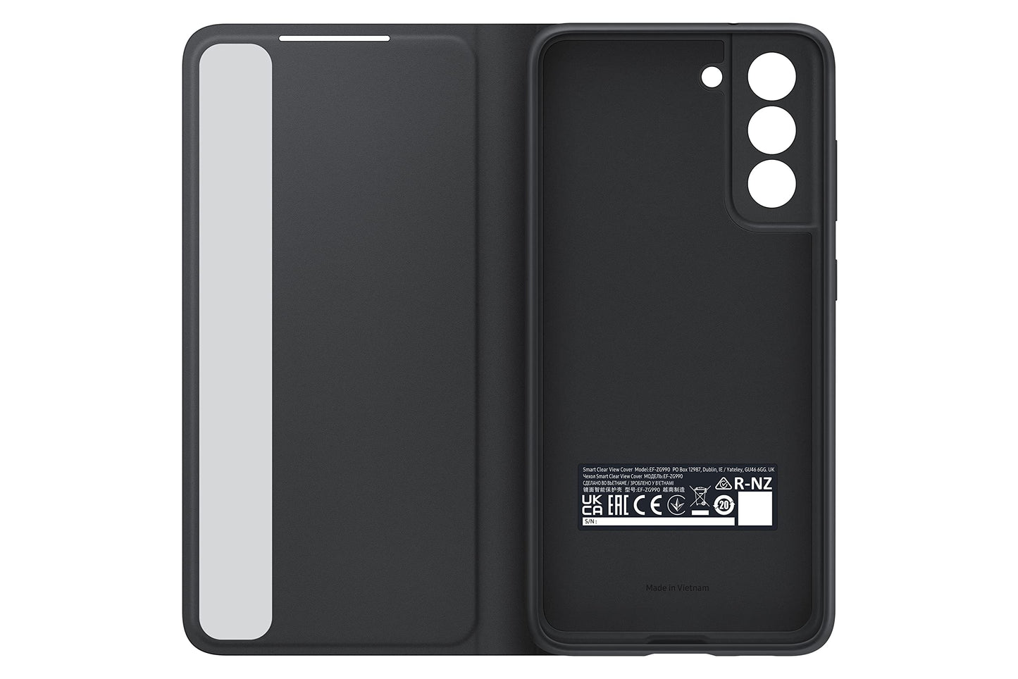 Samsung Galaxy S21 Fe 5G S View Cover, Protective Phone Case With Smart View Touch Control, Sustainable Design, Us Version, Blac