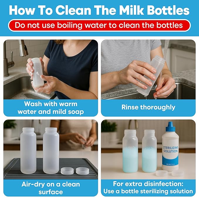 Portable Breast Milk Cooler Bottle: 30H Cooling Time, 2 x 150ml/5Oz, Durable BPA-Free Breastmilk Storage Bottles, Breastmilk Cooler, Travel Breastfeeding Milk Chiller for Baby