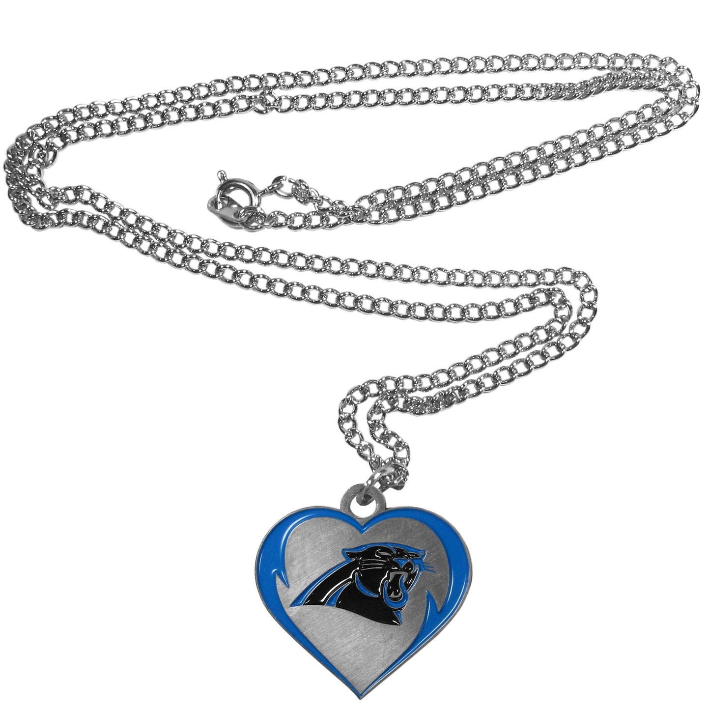 Siskiyou Sports NFL Carolina Panthers Womens Heart Necklace, Team Color, 22 inch
