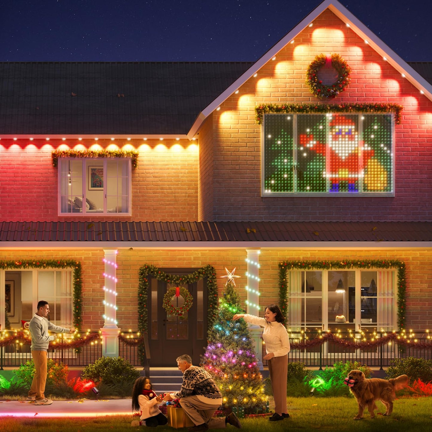 Ahawill Permanent Outdoor Rgb Lights With Ip67 Waterproof  Smart Outdoor String Lights Remote Control  Eaves Lights With App  Daily And Accent Lighting For Halloween Christmas Decor (100Ft)