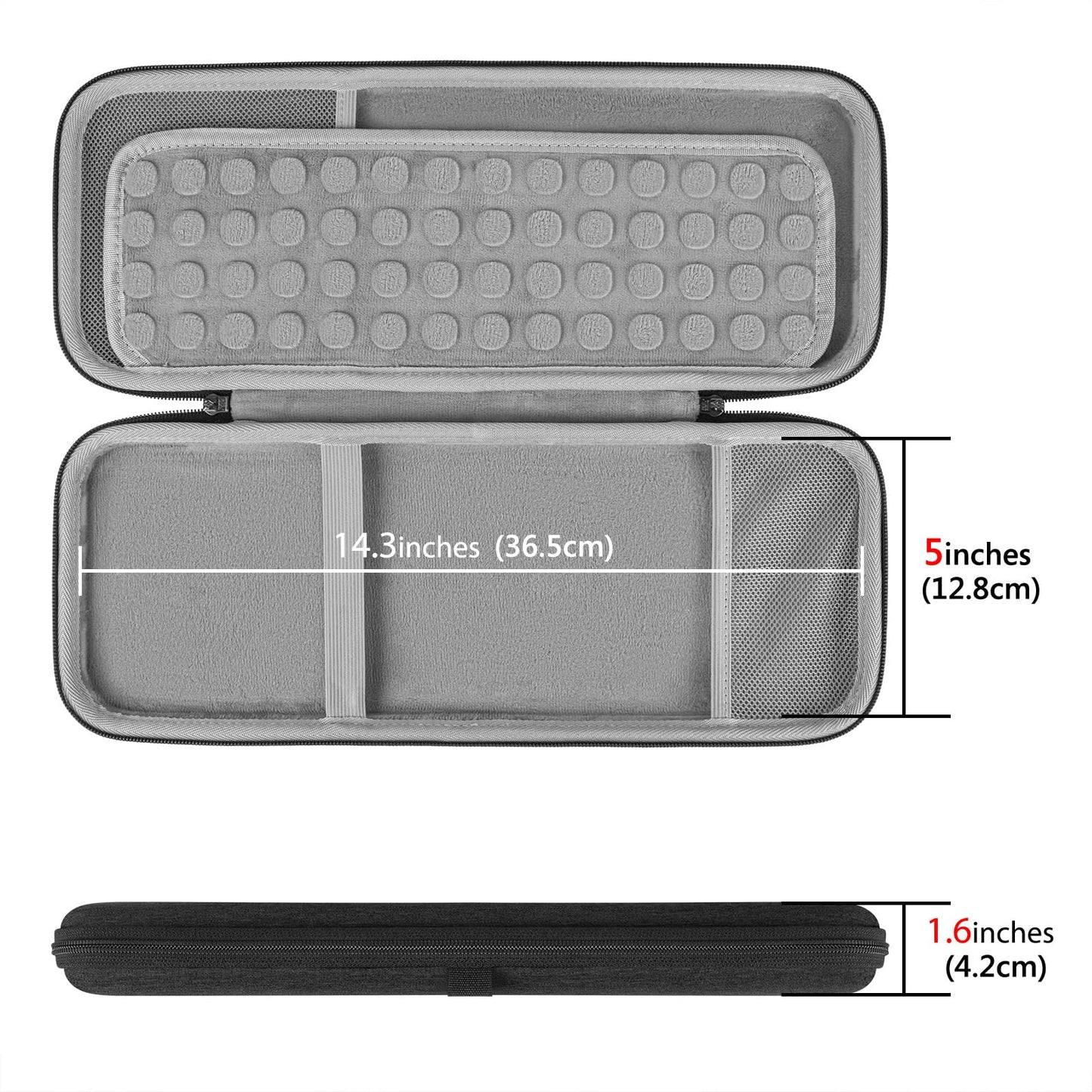 Geekria Hard Travel Carrying Case, Compatible With Logitech K380S/K380 + M355/M350S, Keyboard And Pebble Mouse Combo Protective
