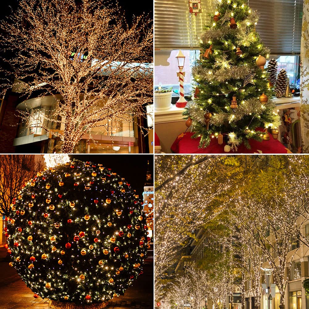 Resnice 660Ft Waterproof Copper Wire Fairy Lights, Warm White, 2000 Led With Remote For Garden, Patio, Christmas Decoration