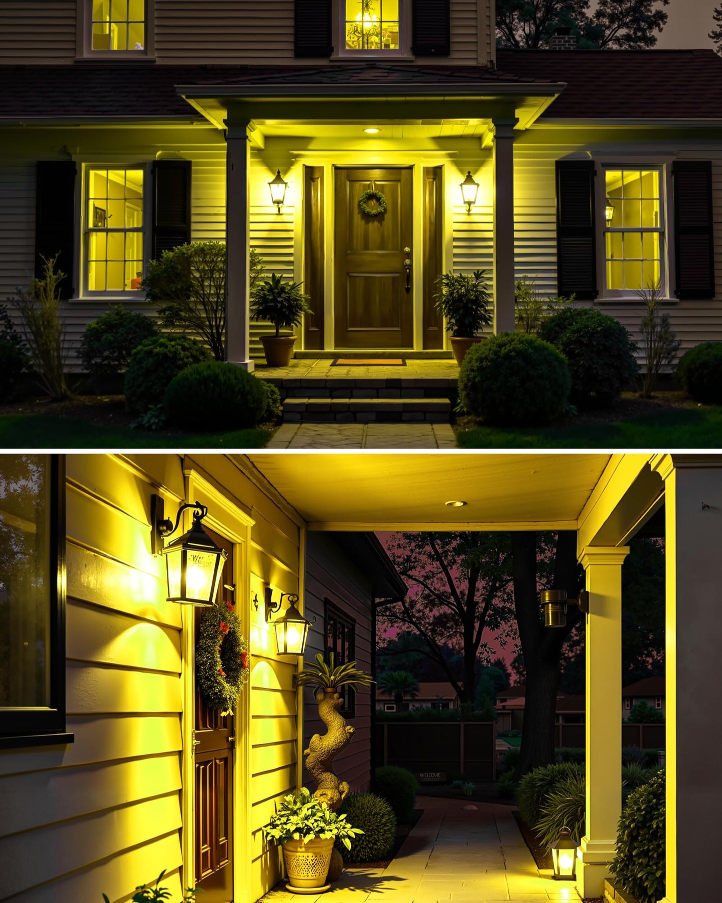 2 Pack A15 Led Yellow Bug Light Bulbs For Outdoor  40Watt Equivalent E26 Base  5W Amber Yellow Lighting For Indoor&Outdoor  Party&Holiday Decoration  Christmas  Bedroom  Nightlight  Non-Dimmable