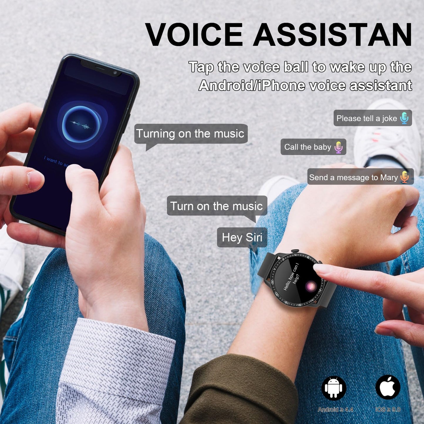 Getfitsoo Smartwatch For Men Women, Waterproof Bluetooth Call Smartwatch For Android Ios Phones, 1.43 Amoled Touch Screen Fitnes