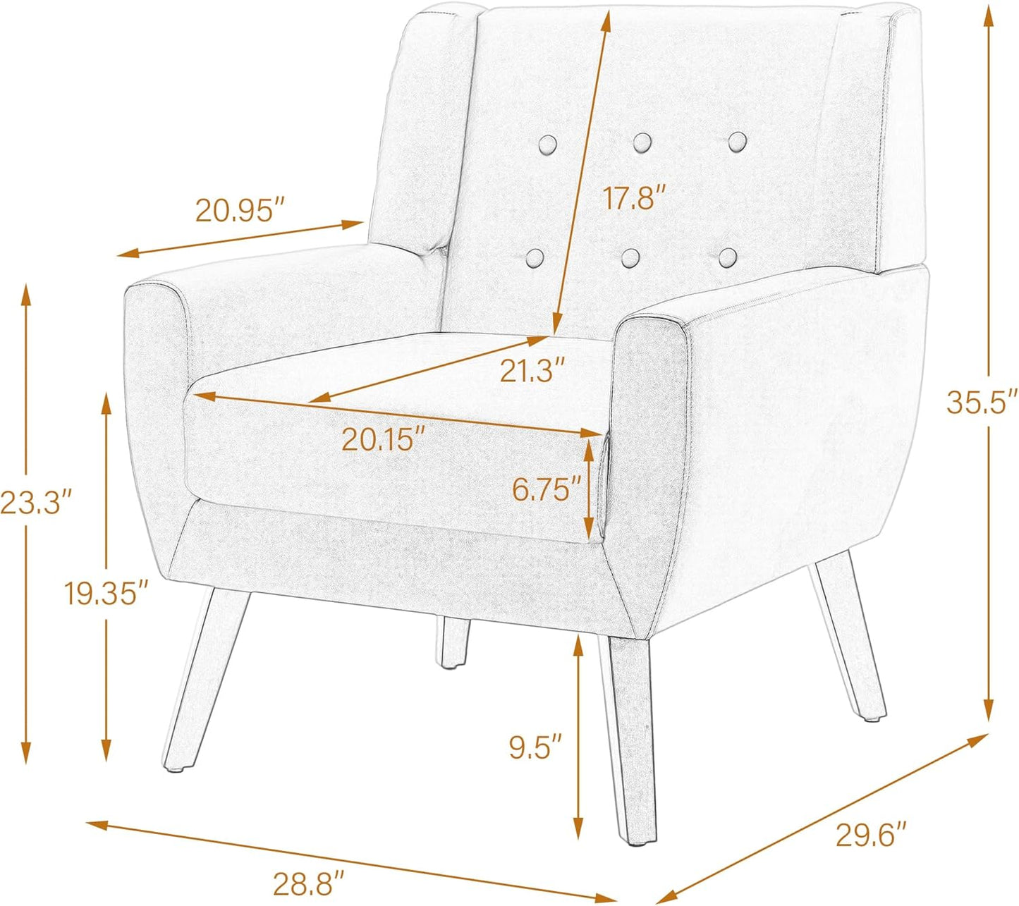 UIXE PU Leather Accent Chairs Set of 2, Modern Arm Club Chair Upholstered Armchair for Living Room, Comfy Single Sofa Seats Button Tufted Reading Seating, Green