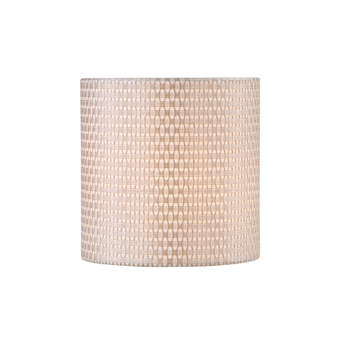 Aspen Creative Drum Lamp Shade, 8in x 8in x 8in, Rattan, White & Gold, Model 31611