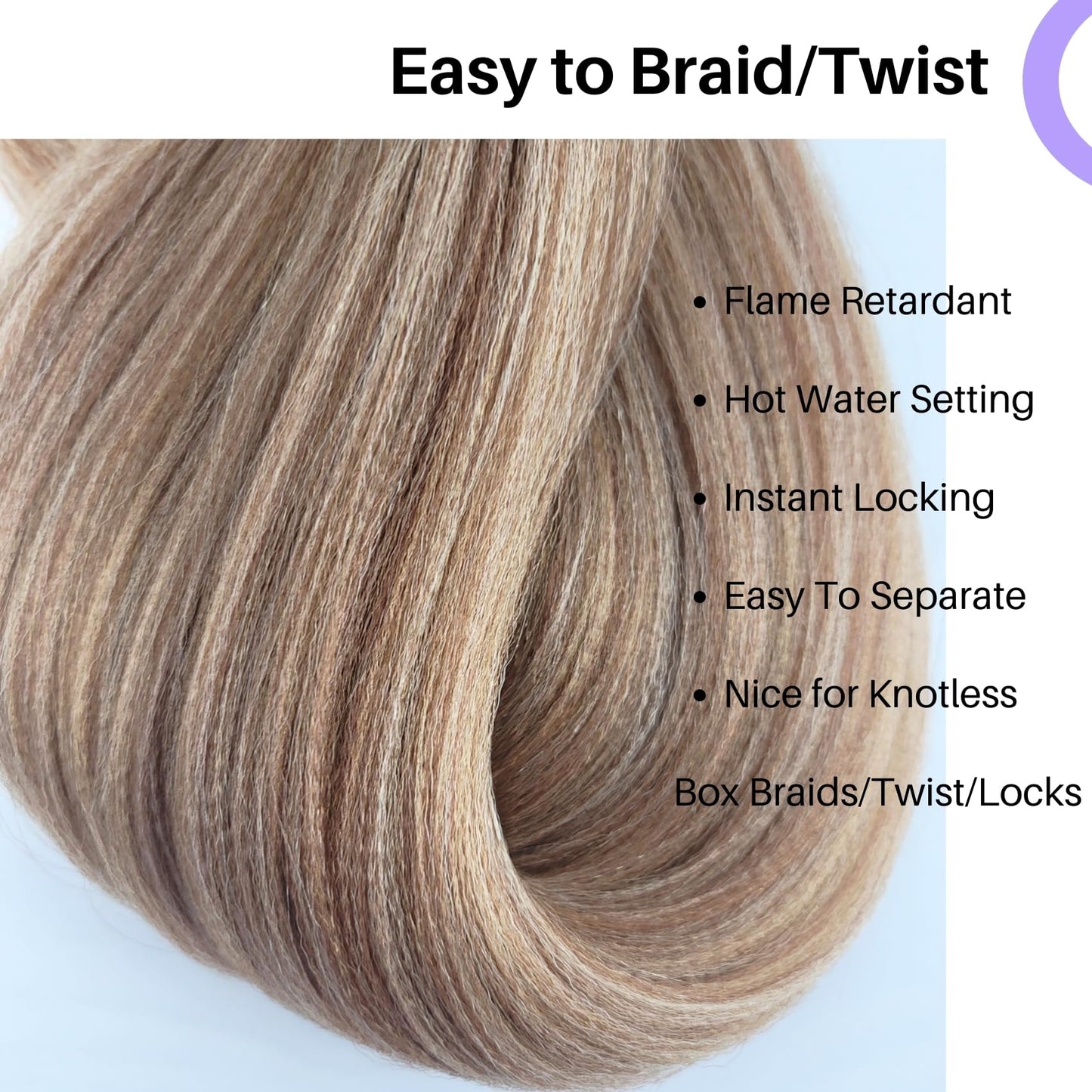 Brown Blonde Braiding Hair Pre Stretched for Knotless Box Braids 27/30/613 Mixed Box Braids Hair Extension for Braiding