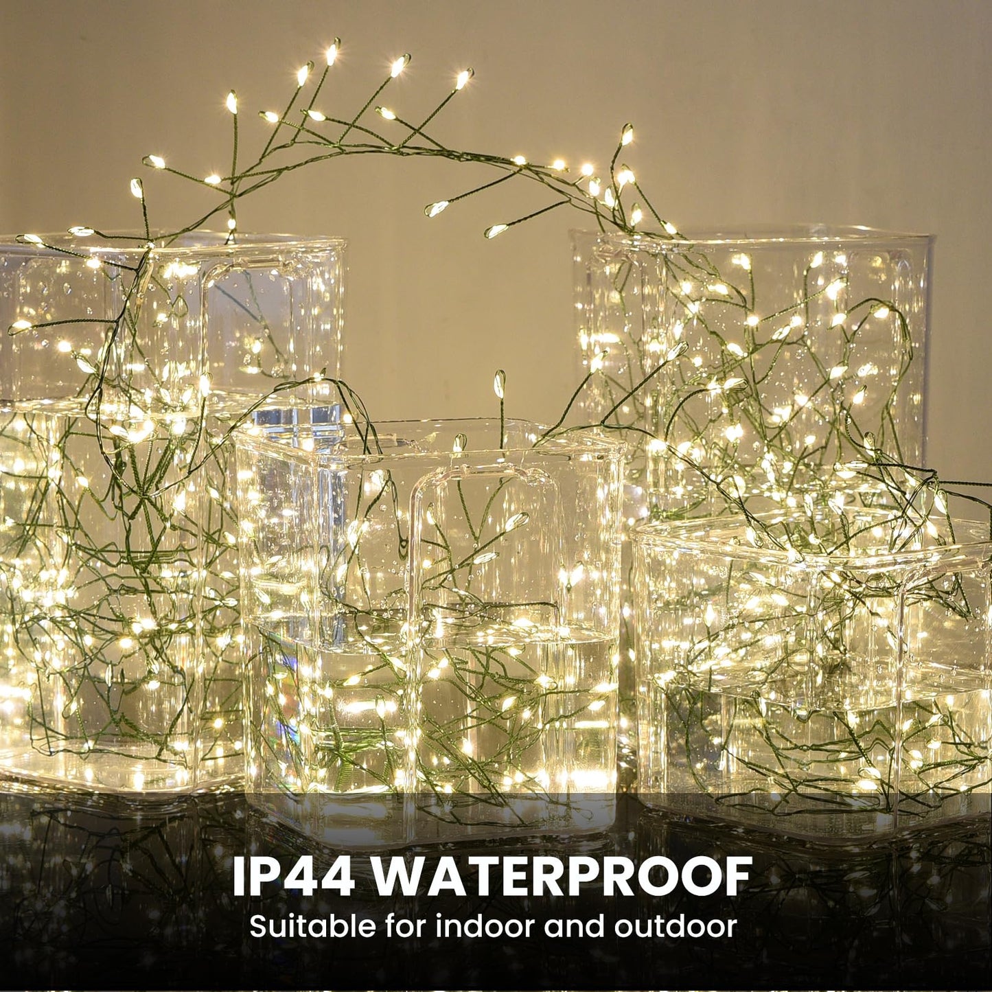 Fairy Lights Plug In  Dailyart 2000 Led Twinkle String Light With Remote 130Ft Waterproof 8 Modes Warm Cluster Lights With Timer For Bedroom Wreath Window Wedding Christmas Tree Decoration  Green Wire