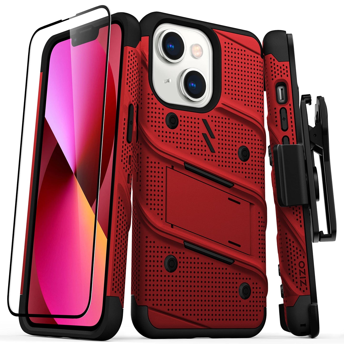 Zizo Bolt Bundle Iphone 13 Case - Red