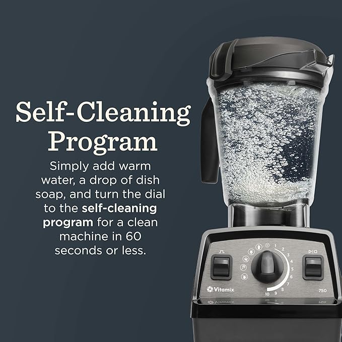 Vitamix Propel Series 750 Blender with Four Blending Programs, Self-Cleaning Program, Professional-Grade Blender for Smoothies, Soups and More, Stainless-Steel Blades, 64 Oz Container, Red