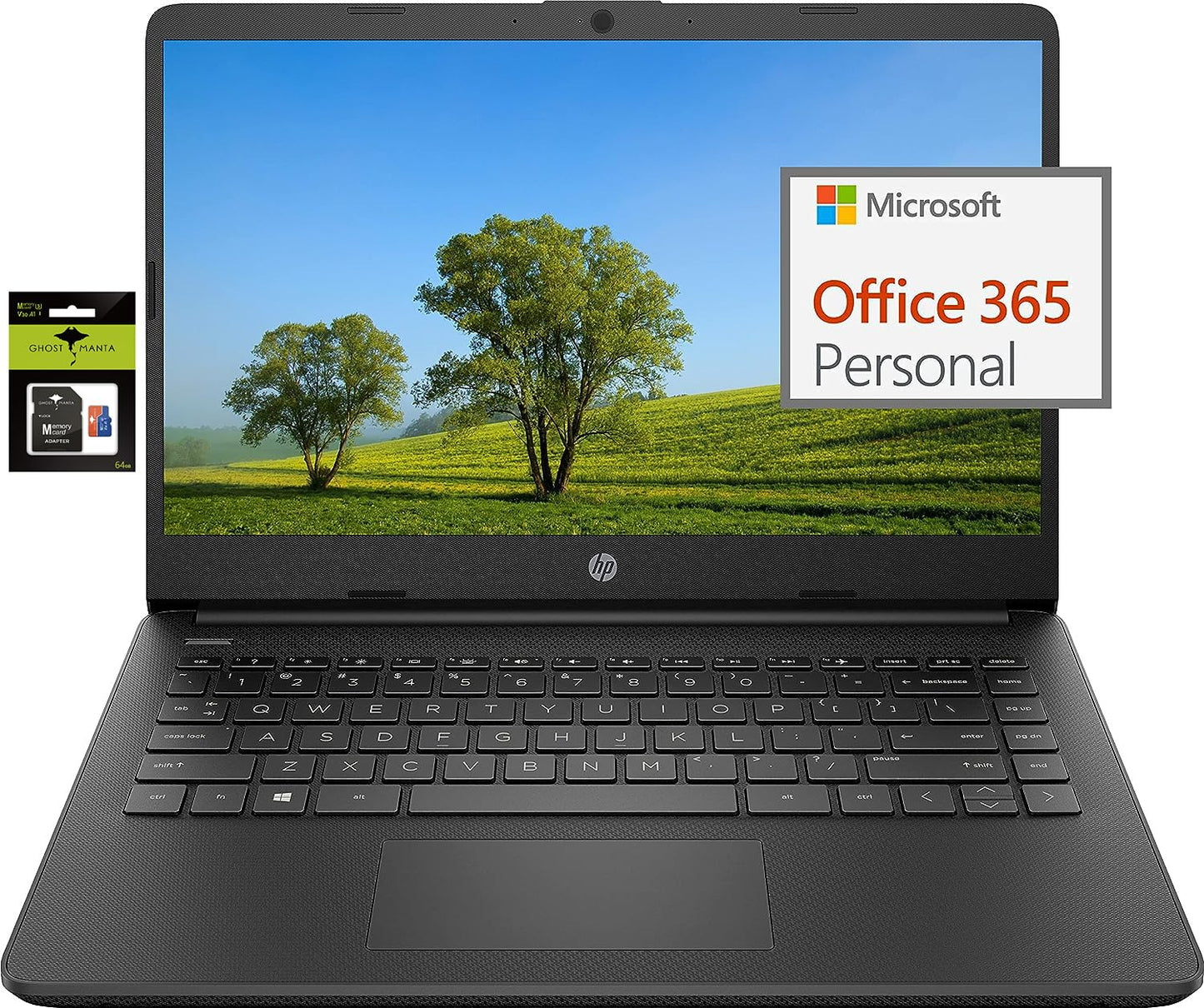 Hp 14 Laptop For Student And Business Stream Ultral Light, Intel Quad-Core Processor, 16Gb Ram, 128Gb Storage(64Gb Emmc+64Gb Gho
