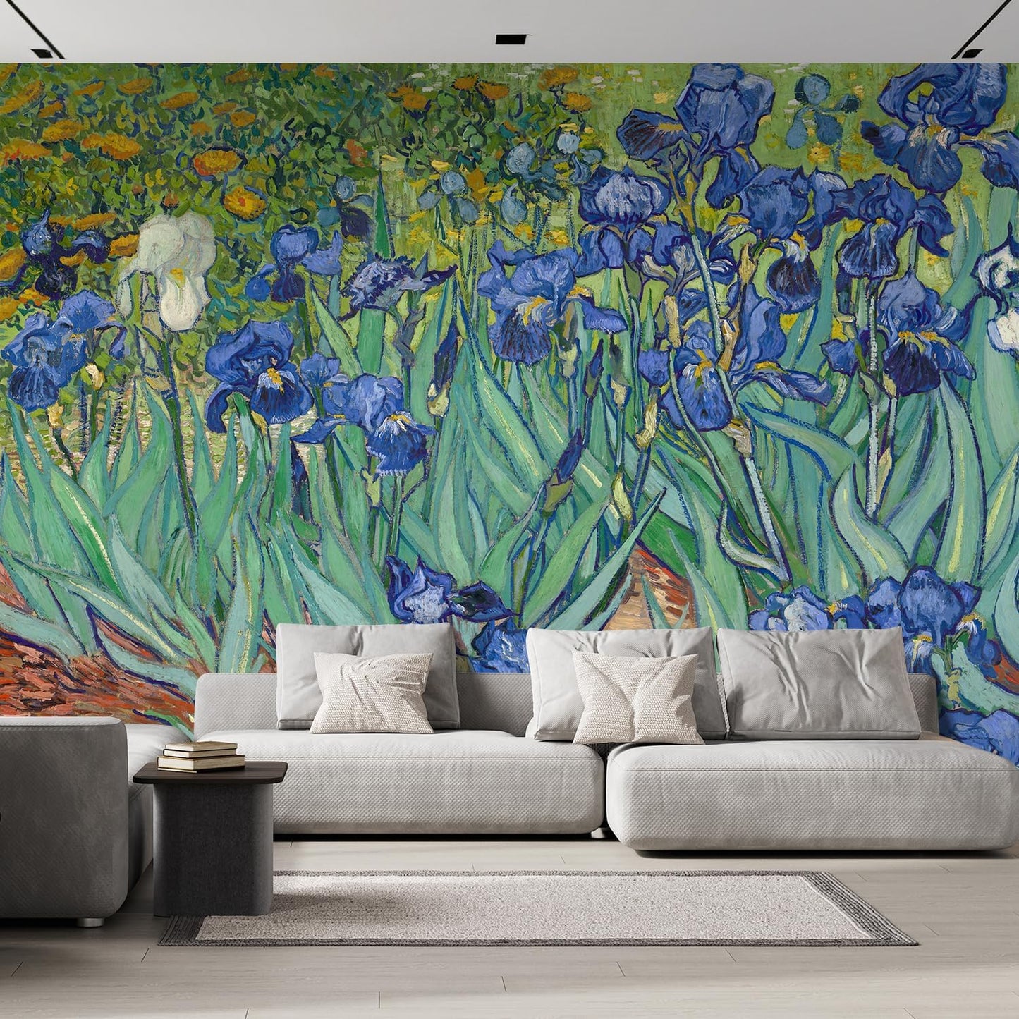 wall26 Irises by Vincent Van Gogh Dutch Impressionism 20th Century Artist Peel and Stick Large Wall Mural, Removable Wallpaper, Home Decor - 120x192 inches
