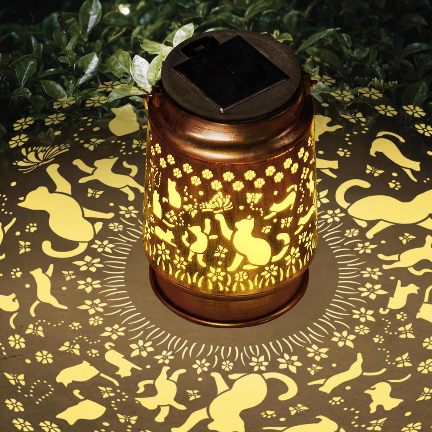 Cat Lover Gifts For Mom/Women//Grandma/Sister Cat Solar Light Gifts Mother Day Gift Solar Lanterns Outdoor Waterproof Cat Lights Led Mason Jar Hanging Lamps Decor For Garden Yard Patio