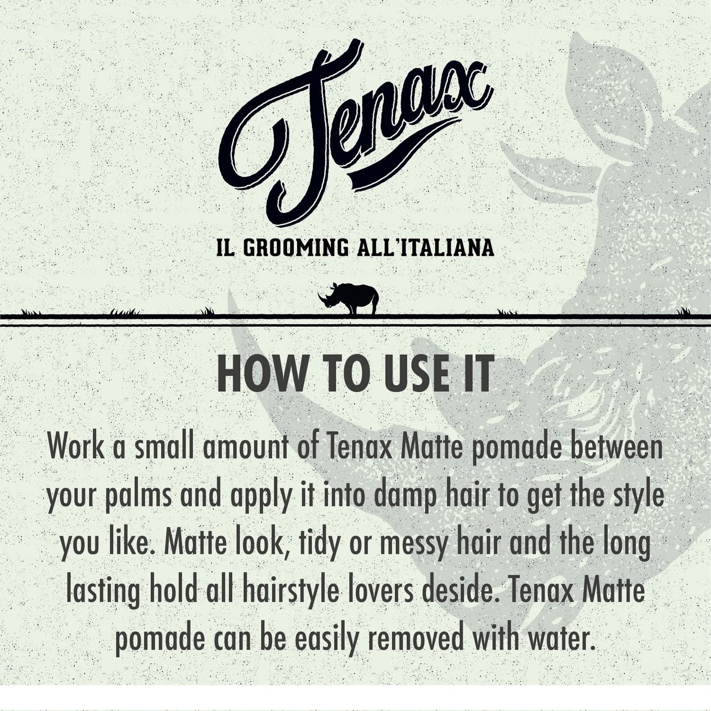 Tenax Water Based Matte Pomade, Medium Hold with Matte Finish 4.2 Ounces