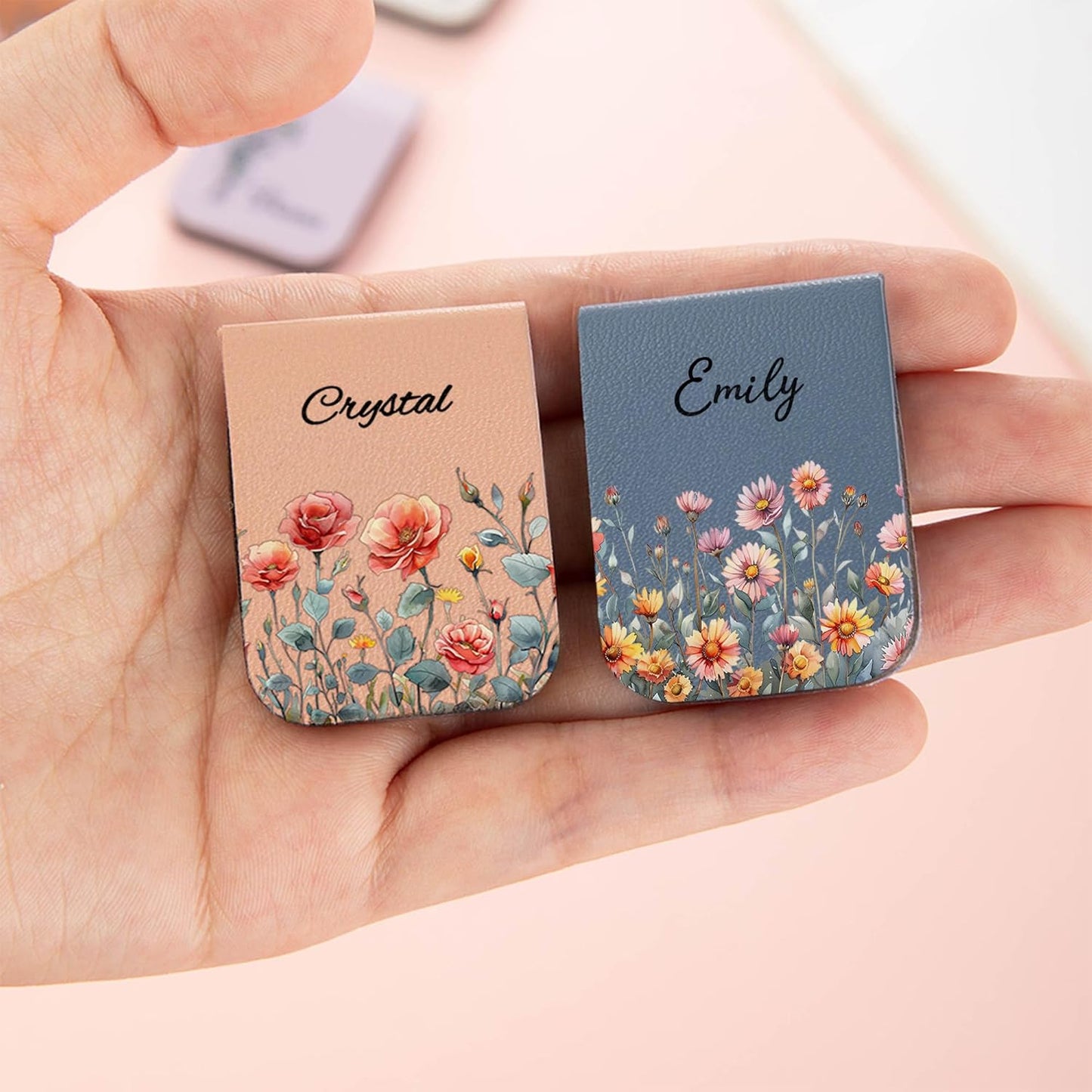 CALLIE Personalized Magnetic Bookmark Clip – Custom Name Reading Gifts for Book Lovers, Birthday Teacher's Day Christmas for Bookworm Gifts (Birth Flowering Shrubs)