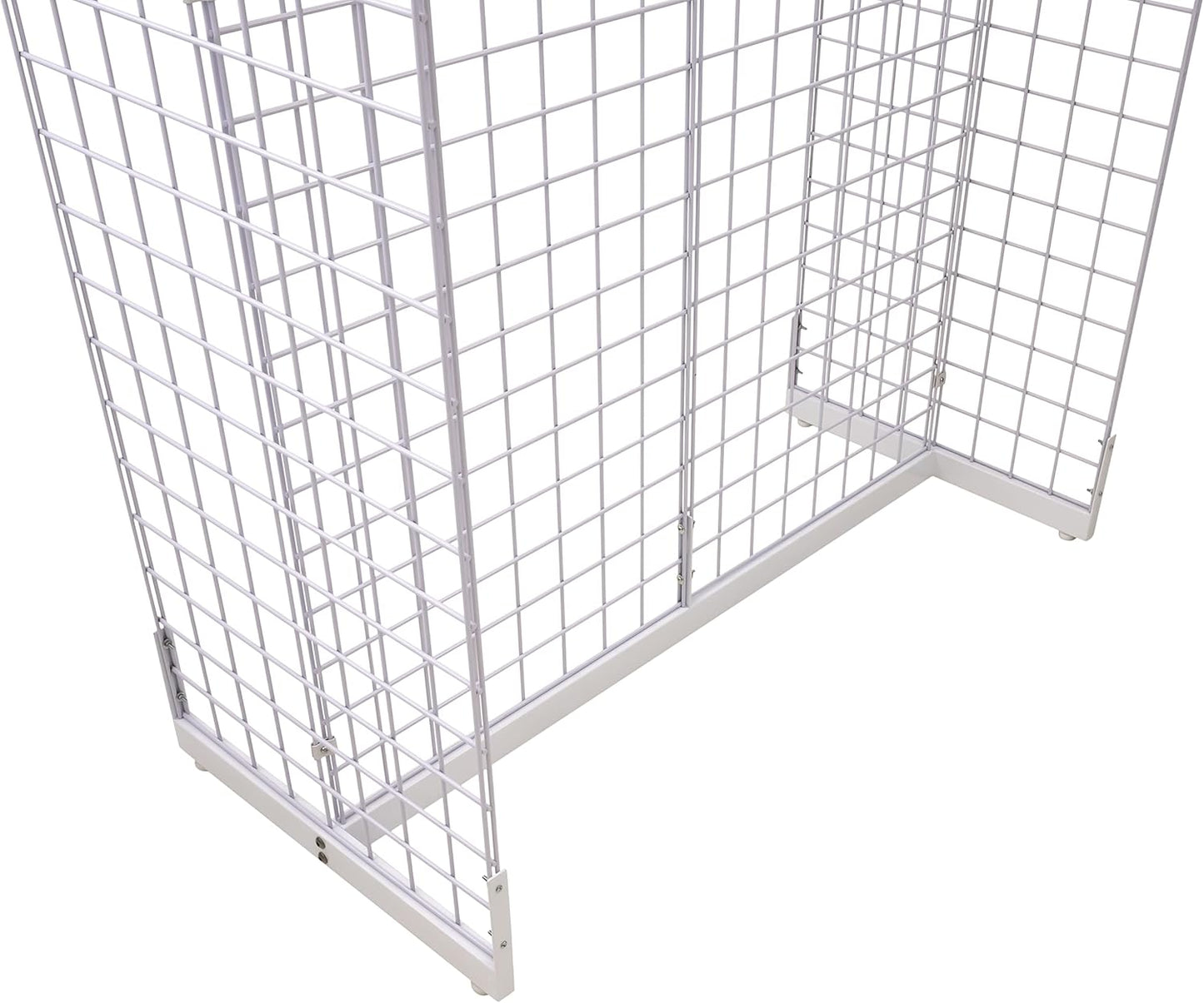 Gridwall Joining Clip Connectors for Grid Panels, Powder-Coated or Chrome Plated Steel (Quantity 10) (10, White)