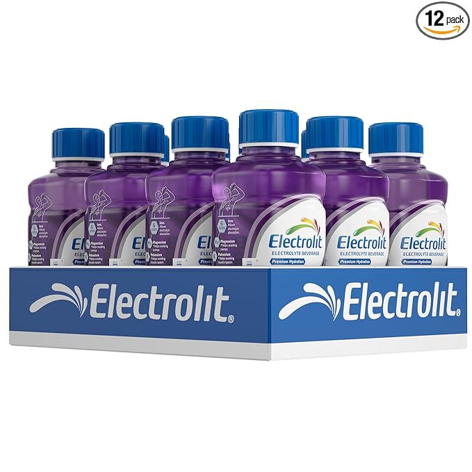 Electrolit, Electrolyte Beverage, Grape, 21 Fl Oz bottle (Pack of 12)