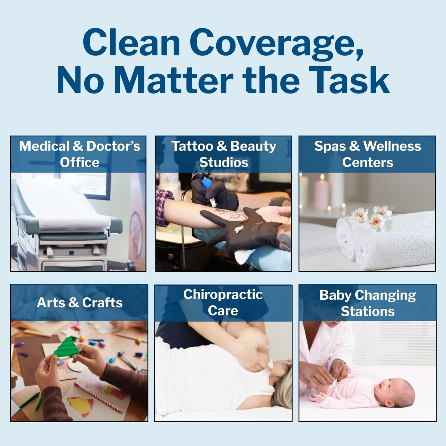 McKesson Medical Exam Table Paper Rolls [12 Rolls] – 21 in x 125 ft White Standard Crepe Disposable Bed Cover for Doctor, Spa, Diaper Changing, Waxing, Nursing, Chiropractor, Patternmaking, Tracing