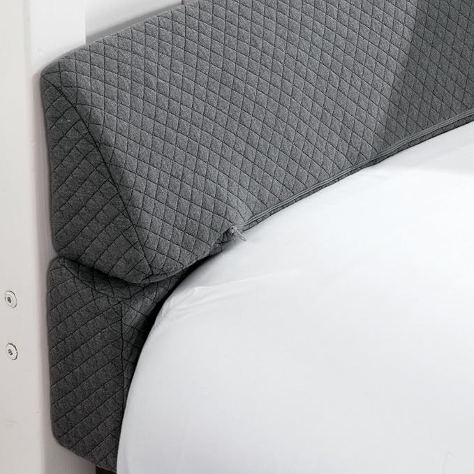 MABOZOO Pillow Wedge for Headboard Gap,Bed Gap Filler King Size,Foldable Bed Wedge Pillow for Headboard,Grey Bed Wedge Gap Filler,Foam Mattress Gap Filler,76"x6"x6"