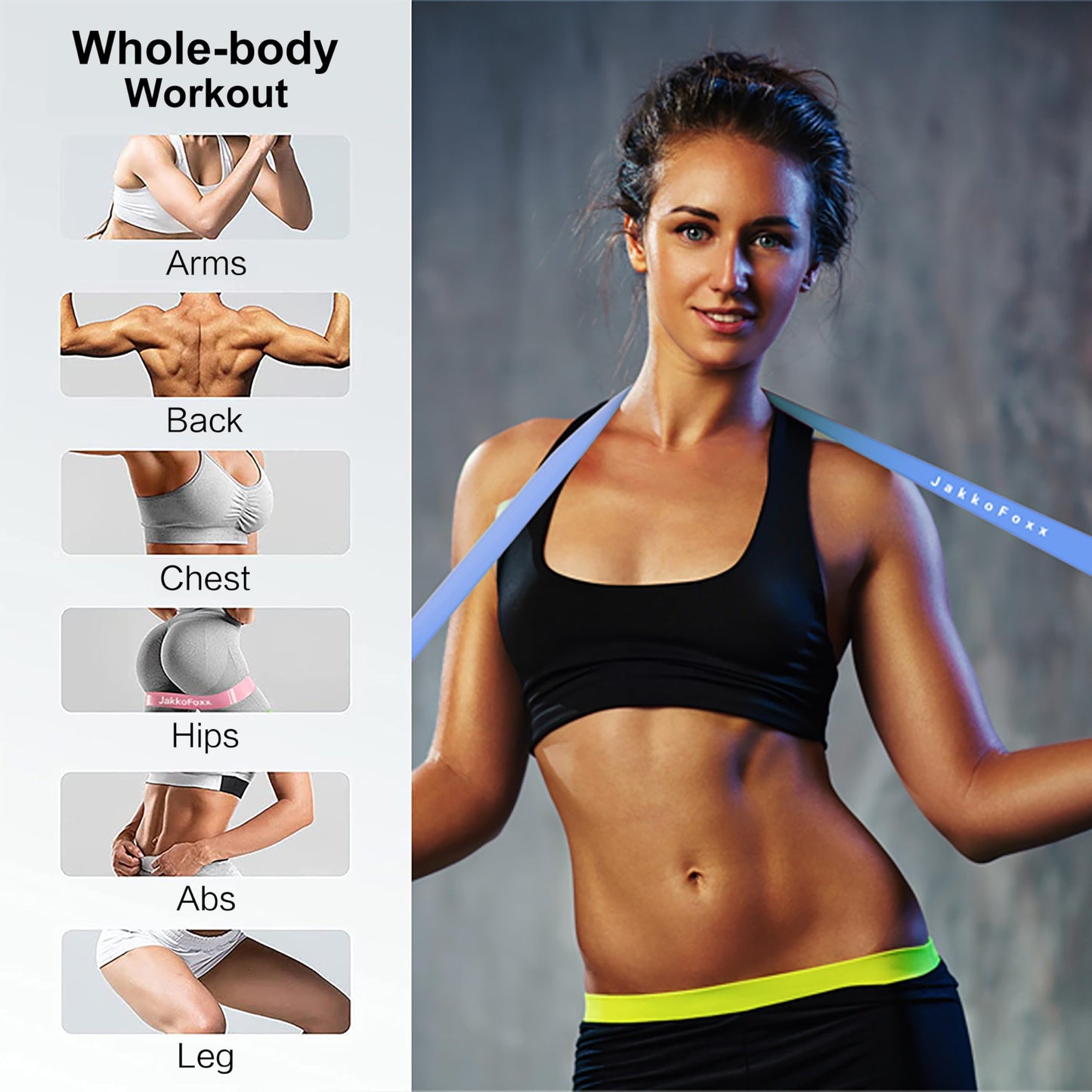 Resistance Loop Exercise Bands, Resistance Bands Exercise Bands for Home Fitness, Stretching, Strength Training, Physical Therapy,Elastic Workout Bands for Women Men Kids, Set of 5 (Blue)