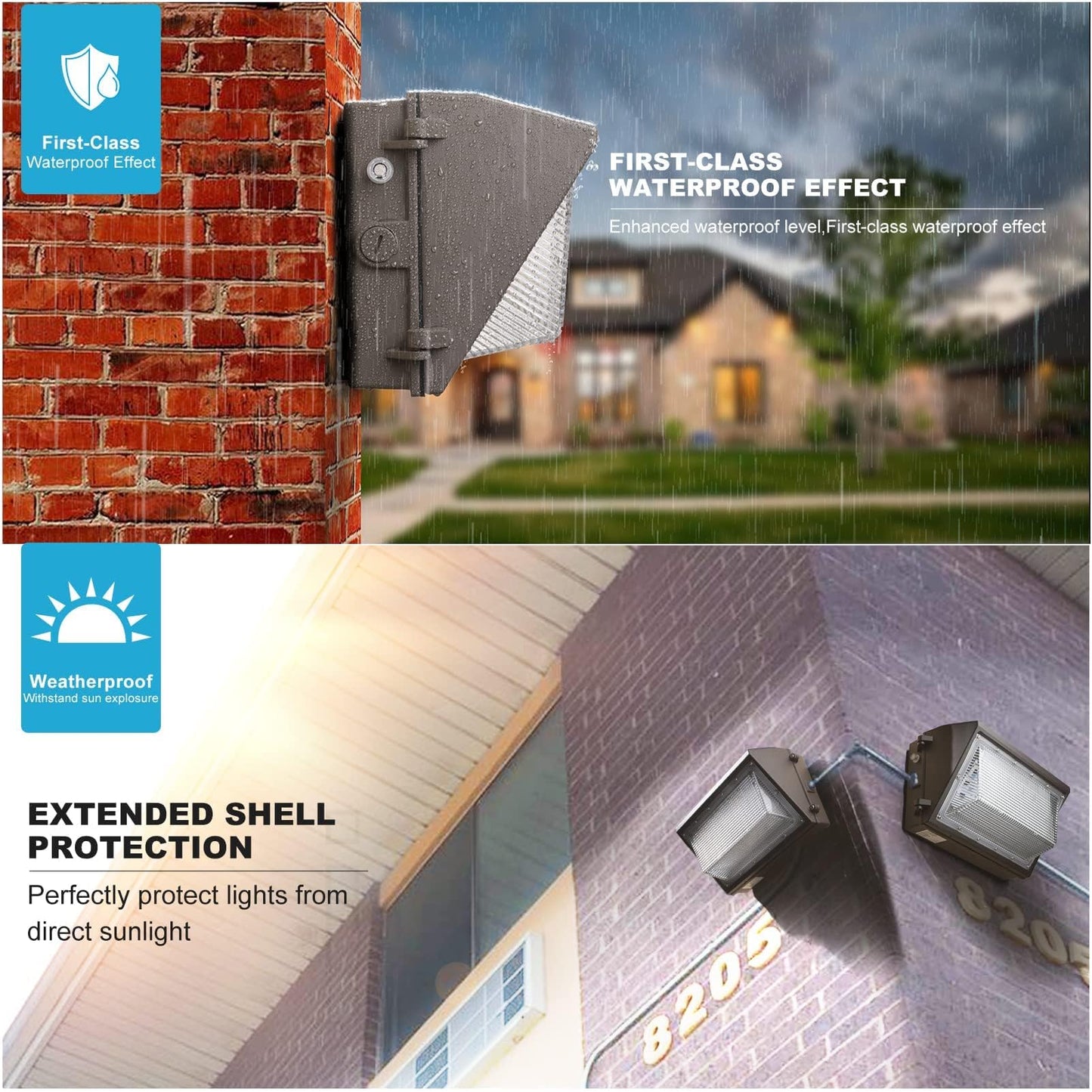 Lightdot 6Pack 70W Led Wall Pack Lights  100-277V Dusk To Dawn With Photocell  10500Lm 5000K Daylight Ip65 Waterproof Wall Mount Outdoor Security Lighting Fixture  Energy Saving(Height:10~15Ft)