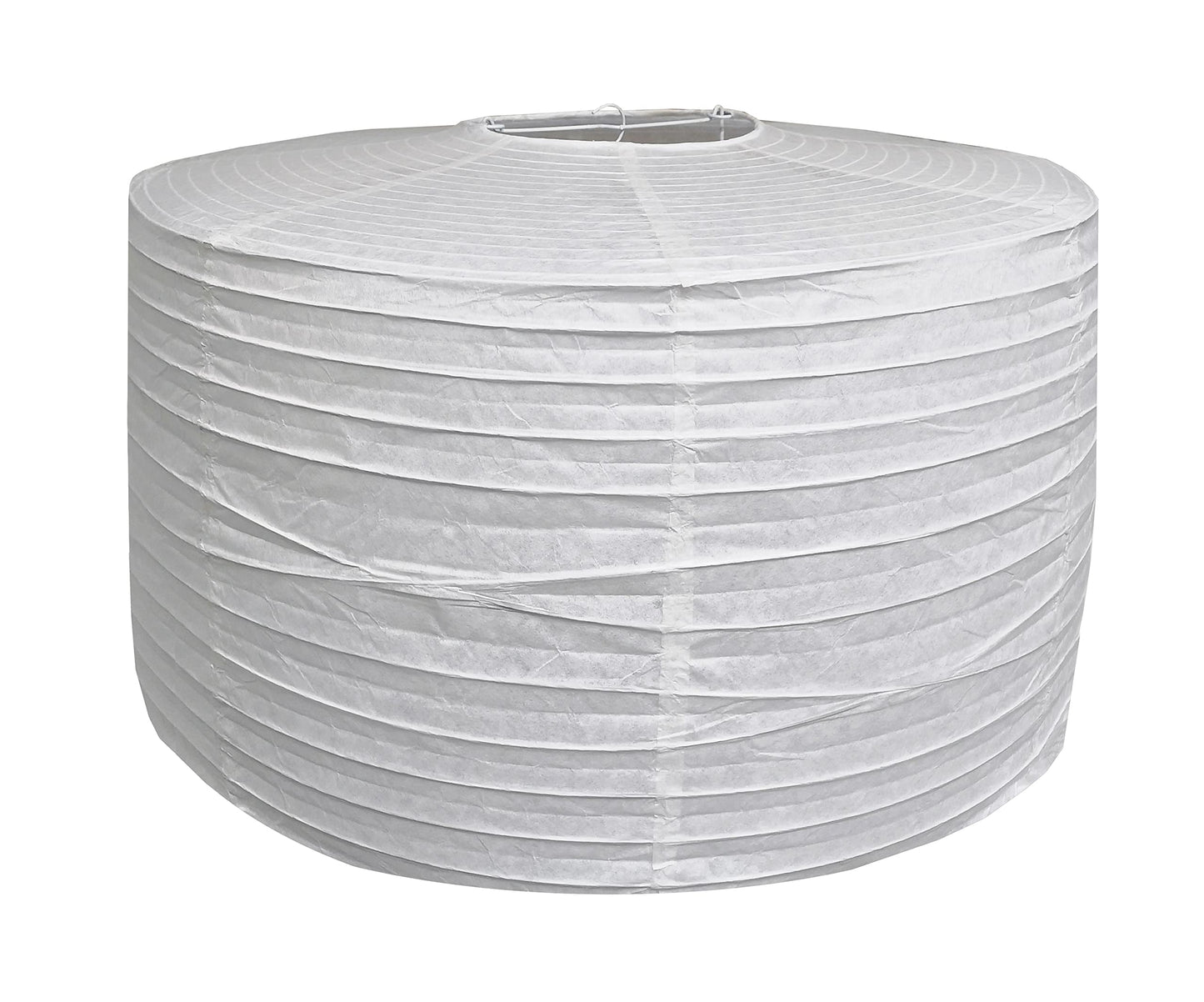Topaaa Paper Lantern - White Hanging Drum Lampshade, 18Inch, Model Pl-001, Uneven Design