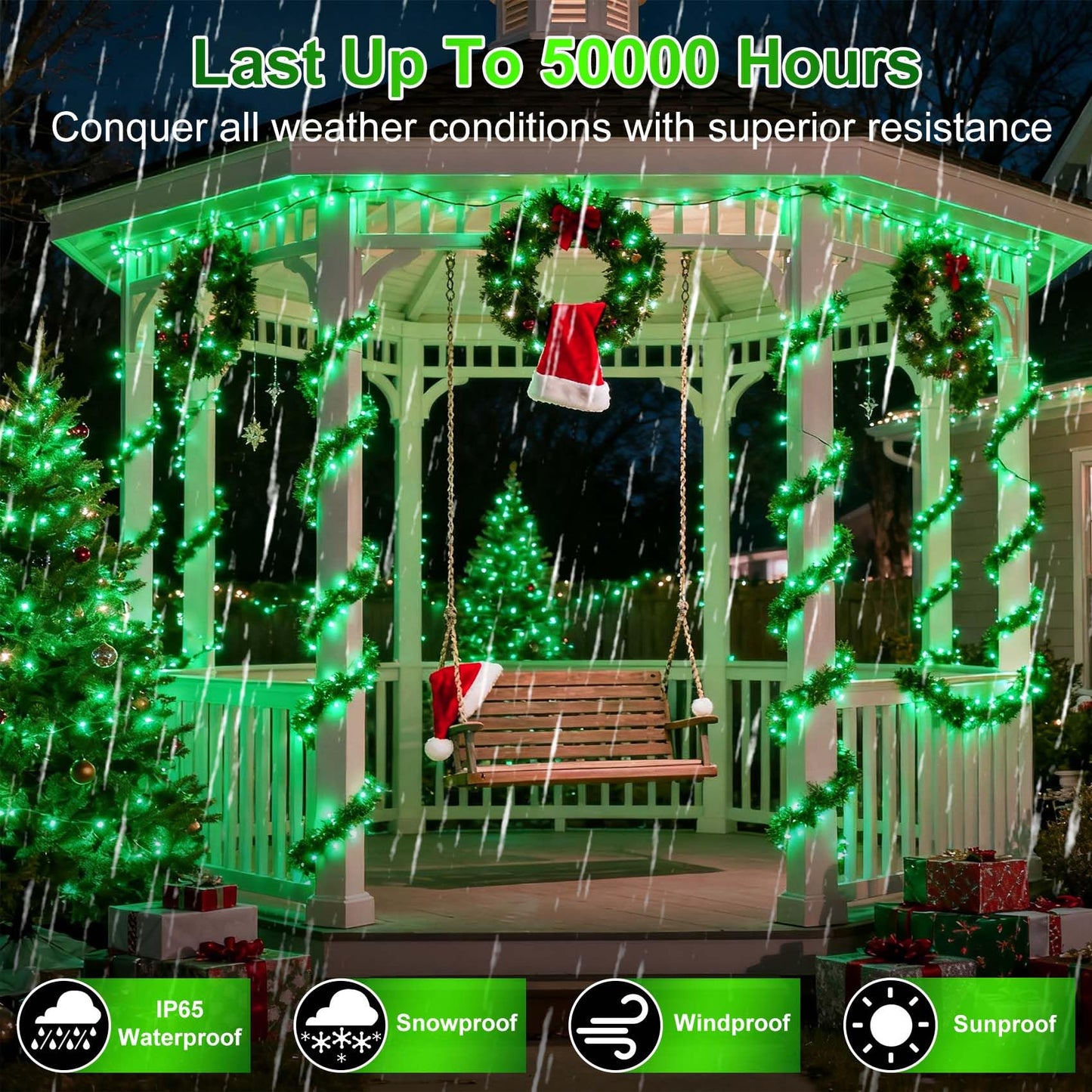 1500 Led 470Ft Christmas String Lights Outdoor  12 Pro Modes And Timer Memory & Brightness  Plug In Waterproof Clear Wire Twinkle Light For For Xmas Yard Tree Wedding Party Decor (Green)