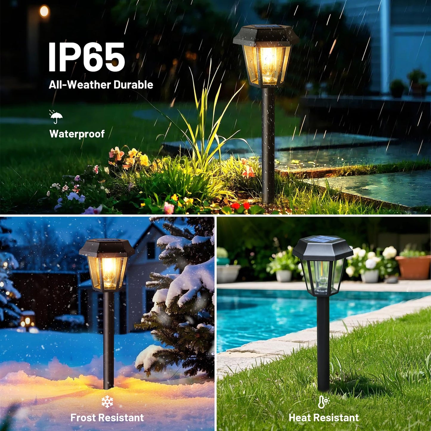 Solar Pathway Lights Outdoor 12 Pack Solar Lights Outdoor Waterproof With 3000K Tungsten Filament Bulb  Decor Driveway Lighting For Yard Garden Landscape Walkway Path Lawn FatherS Day (Warm White)