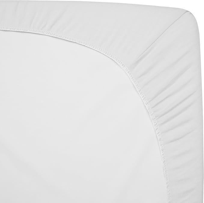 American Baby Company 100% Natural Cotton Fitted Cradle/Bassinet Sheet 36" x 18" - Soft, Breathable & Hypoallergenic Bed Sheet, White, Neutral for Boys & Girls